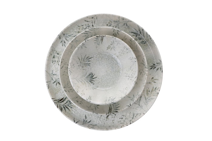 Hermia Vajilla de Porcelana 12 Piezas MCH-06-12-PRC Blanca y Antracita